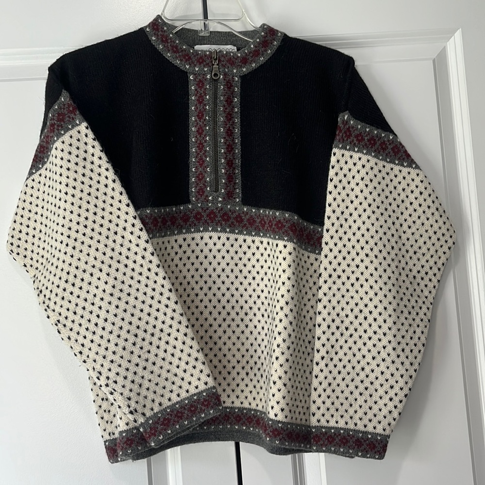 Alpaca/Wool/Acrylic blend 3/4 Zip Sweater Size M